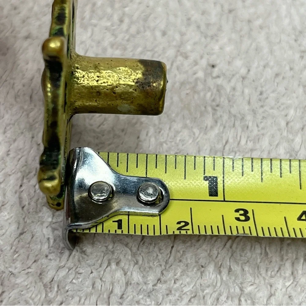 Vintage Solid Brass Boat Wheel Cabinet Door Knobs/Pulls-Keeler Company-Nautical